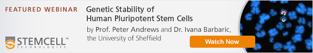 Watch Now: Webinar by Prof. Peter Andrews and Dr. Ivana Barbaric on Genetic Stability of Human Pluripotent Stem Cells