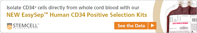 New Cell Separation Kits to Isolate 90% Pure CD34+ Cells from Cord Blood. See the data and learn more here!