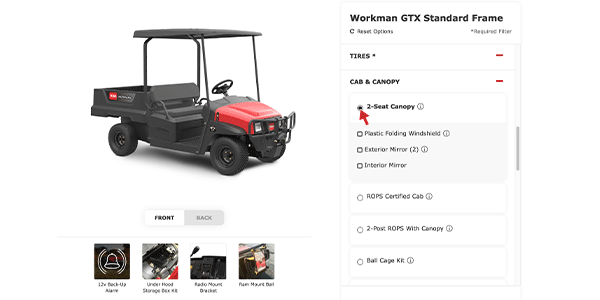 Workman GTX Configurator