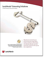 LexisNexis&reg; Screening Solutions - Screening for Financial Services
