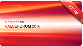 Register for ValueForum 2010