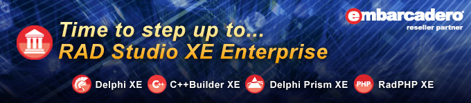 Time to step up to
RAD Studio XE Enterprise