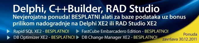 Nevjerojatna ponuda! Nadogradite na Delphi XE2 i dobit �ete besplatne database alate i jo� mnogo vi�e!