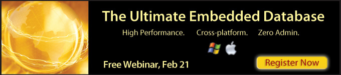 The Ultimate Embedded Database - Free Webinar, Feb 21