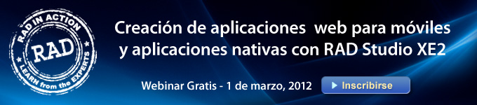 Creacion de aplicaciones web para moviles y aplicaciones nativas can RAD Studio XE2