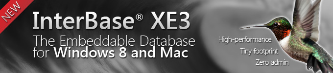 InterBase XE3 - The Embeddable Database for Windows 8 and Mac
