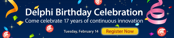Delphi Birthday Celebration - Register Now