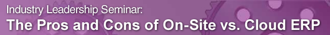 The Pro's and Con's of On-Site vs. SaaS ERP