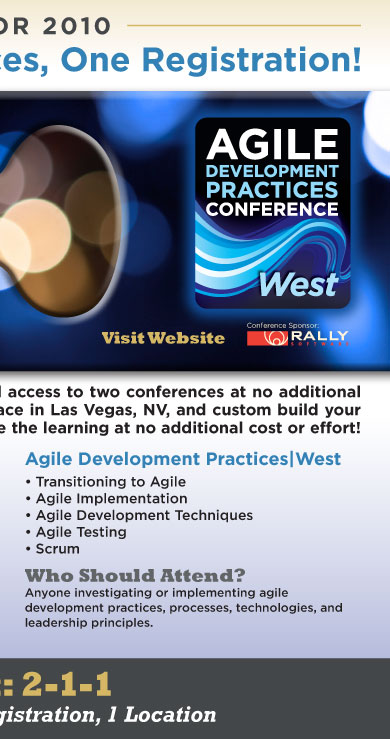 Click here to visit the Agile Development Practices|West site!