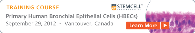 Register for Training Course: Air-Liquid Interface Culture of Primary Human Bronchial Epithelial Cells