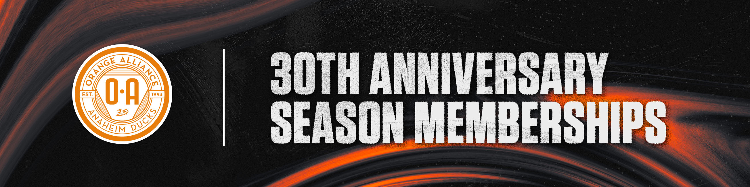 Orange Alliance 30th anniversary season memberships header image