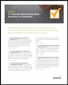 Financial Stewardship Best Practices for Nonprofits Checklist