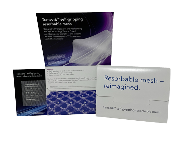 Transorb™ self-gripping resorbable mesh