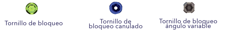 Tornillo de bloqueo, bloquea canulado y con ángulo variable