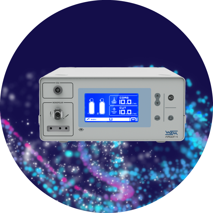 Coagulador por plasma de Argônio WEM - Argon 4 e Argon2