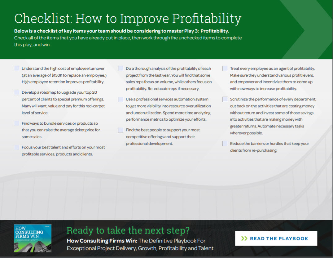 Checklist: How to Improve Profitability