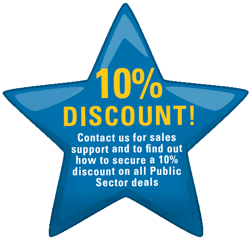 10% discount for all Public Sector deals - contact us for support and info