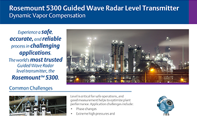 Rosemount 5300 Guided Wave Radar Level Transmitter