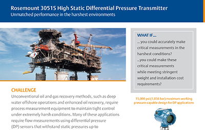 Rosemount 3051S High Static Differential Pressure Transmitter