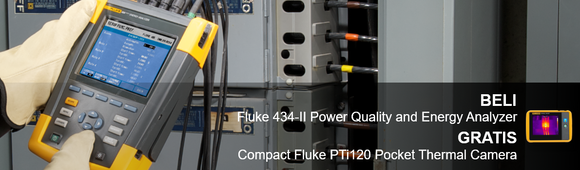 BELI Fluke 438-II Power Quality & Energy Analyzer GRATIS Compact Fluke PTi120 Pocket Thermal Camera