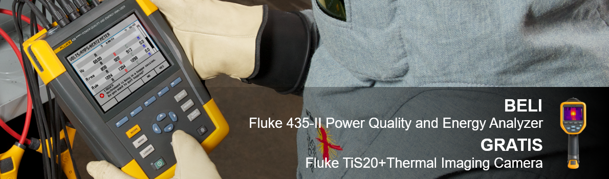 BELI Fluke 435-II Power Quality & Energy Analyzer GRATIS Fluke TiS20+ Thermal Imaging Camera