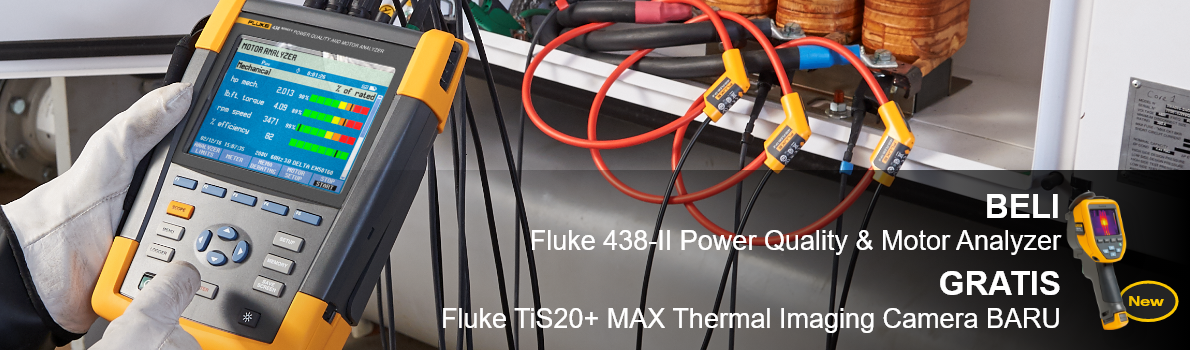 BELI Fluke 438-II Power Quality & Motor Analyzer GRATIS Fluke TiS20+ MAX Thermal Imaging Camera BARU