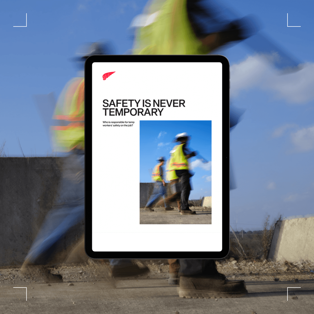 Safety Is Never Temporary; Red Wing Boot in an iPad