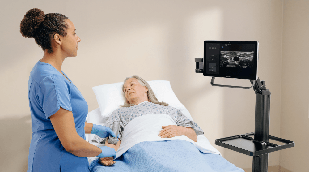 Wireless transducer at bedside