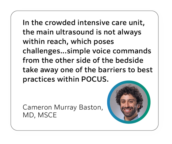 Text box with a positive quote from Cameron Baston, MD, MSCE and a headshot of him
