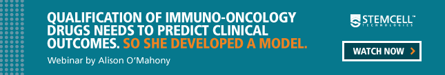 Alison O’Mahony developed a model to qualify immuno-oncology drugs in vitro. Watch the webinar.