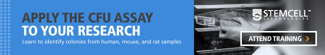 STEMCELL Technologies. Apply the CFU Assay to Your Research. Learn to identify colonies from human, mouse, and rat samples. Attend training.