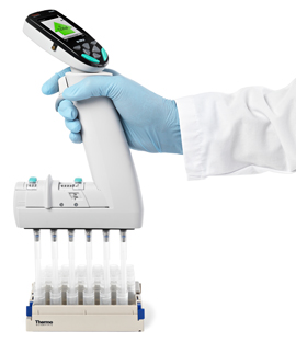 Thermo Scientific E1-ClipTip Electronic Adjustable Tip Spacing Multichannel Equalizer Pipettes