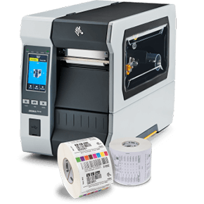 Impresora industrial ZT600 Series y etiquetas IQ Color